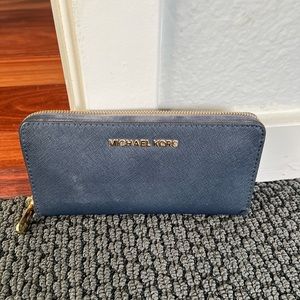 Blue canvas Michael Kors Wallet